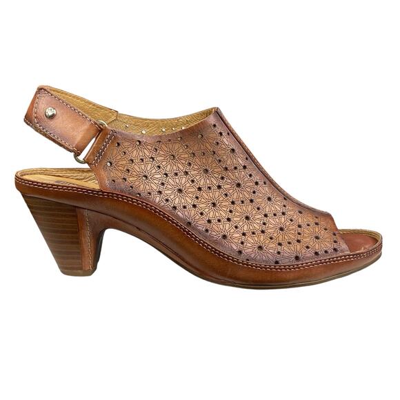 Pikolinos Women's Java Brown Leather Slingback Sandal Size 40 US 9.5/10 - Picture 1 of 13